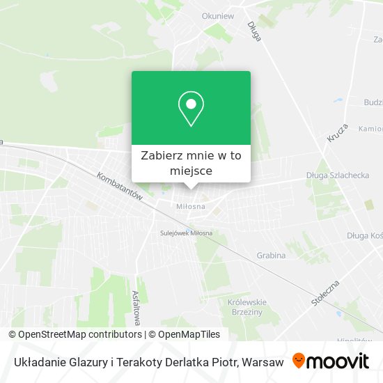 Mapa Układanie Glazury i Terakoty Derlatka Piotr