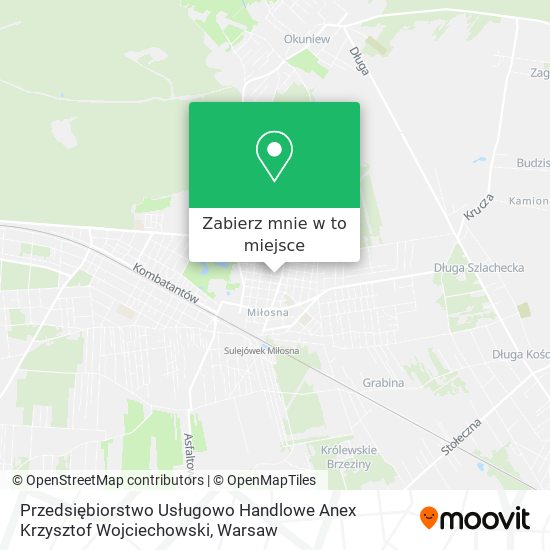 Mapa Przedsiębiorstwo Usługowo Handlowe Anex Krzysztof Wojciechowski