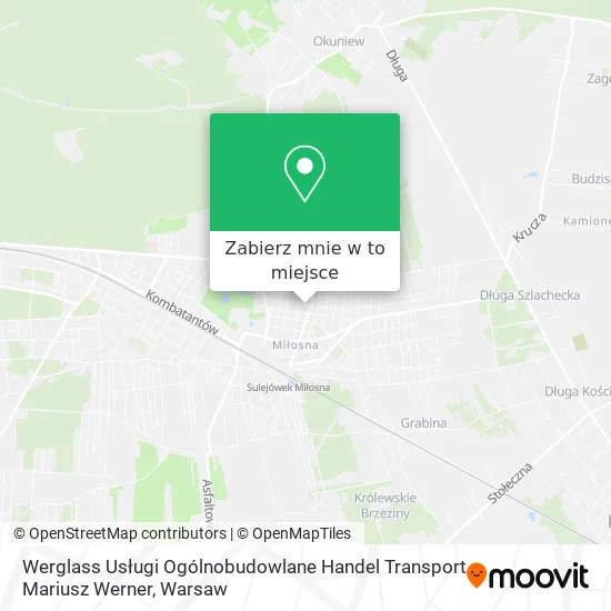 Mapa Werglass Usługi Ogólnobudowlane Handel Transport Mariusz Werner