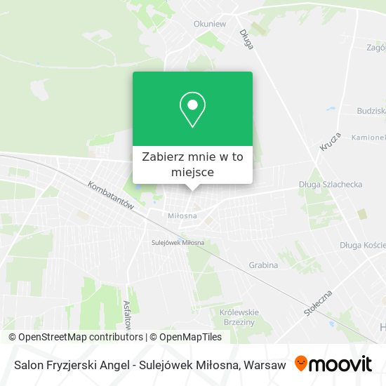 Mapa Salon Fryzjerski Angel - Sulejówek Miłosna