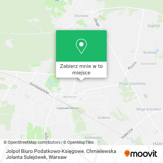 Mapa Jolpol Biuro Podatkowo-Księgowe. Chmielewska Jolanta Sulejówek