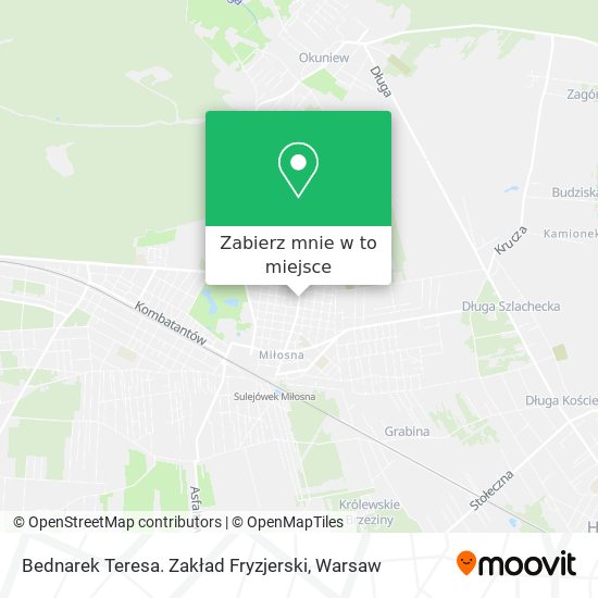 Mapa Bednarek Teresa. Zakład Fryzjerski