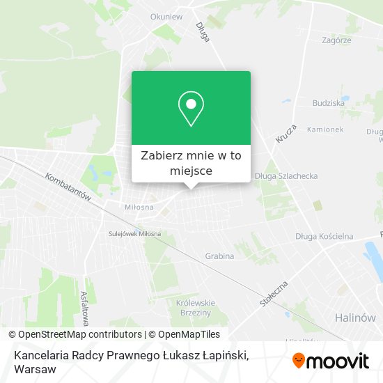 Mapa Kancelaria Radcy Prawnego Łukasz Łapiński