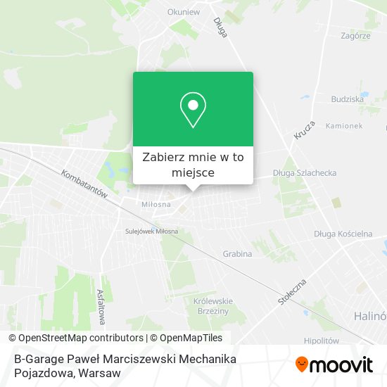 Mapa B-Garage Paweł Marciszewski Mechanika Pojazdowa