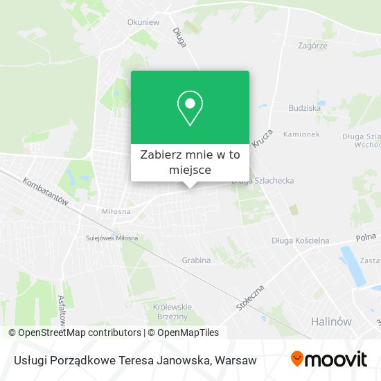 Mapa Usługi Porządkowe Teresa Janowska