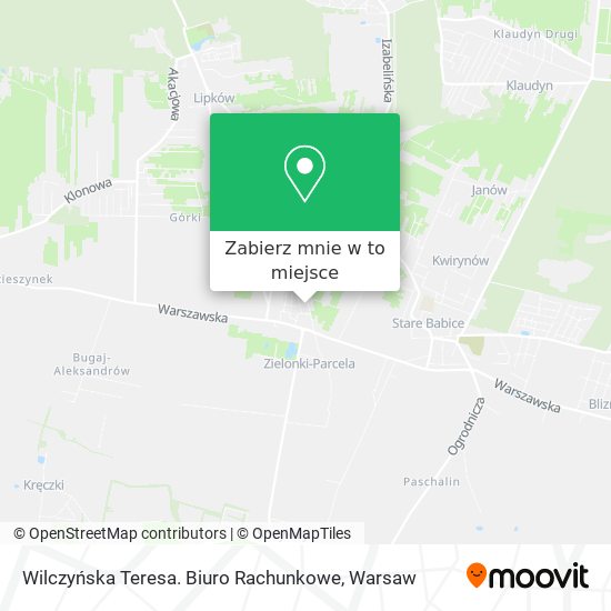 Mapa Wilczyńska Teresa. Biuro Rachunkowe