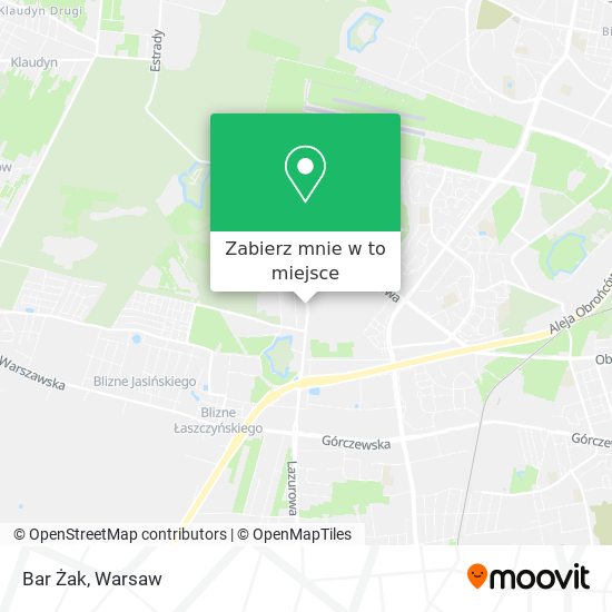 Mapa Bar Żak