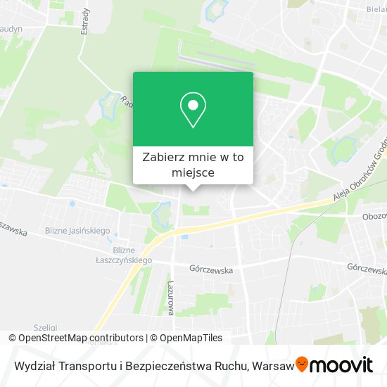 Mapa Wydział Transportu i Bezpieczeństwa Ruchu