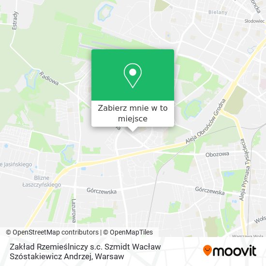 Mapa Zakład Rzemieślniczy s.c. Szmidt Wacław Szóstakiewicz Andrzej