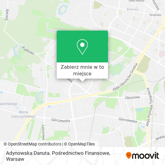 Mapa Adynowska Danuta. Pośrednictwo Finansowe