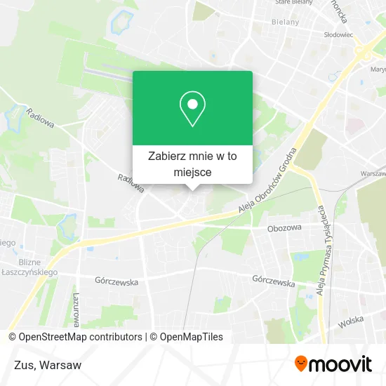 Mapa Zus