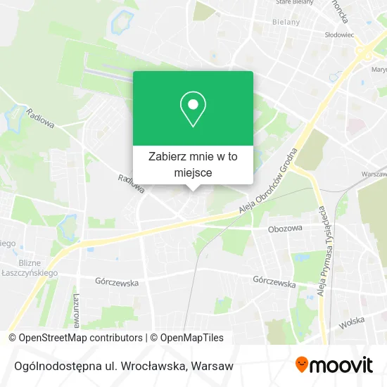 Mapa Ogólnodostępna ul. Wrocławska