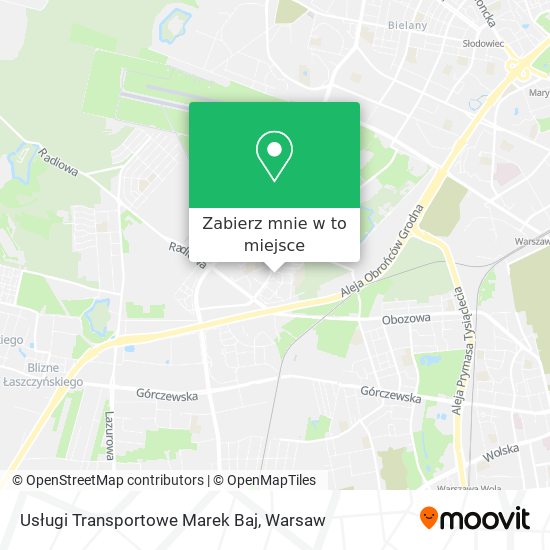 Mapa Usługi Transportowe Marek Baj