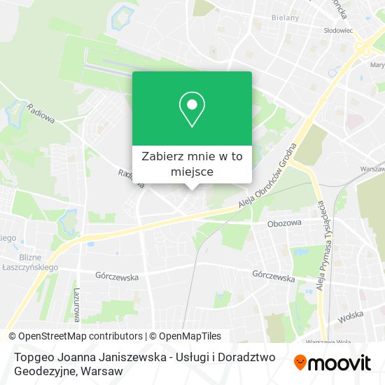 Mapa Topgeo Joanna Janiszewska - Usługi i Doradztwo Geodezyjne