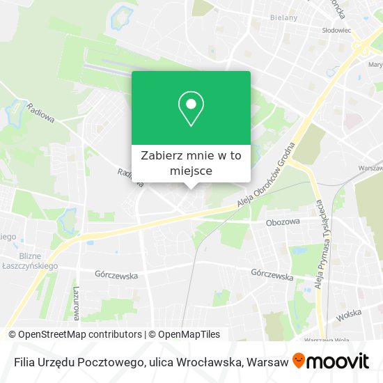 Mapa Filia Urzędu Pocztowego, ulica Wrocławska