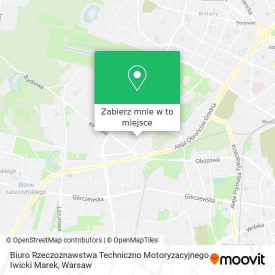 Mapa Biuro Rzeczoznawstwa Techniczno Motoryzacyjnego Iwicki Marek