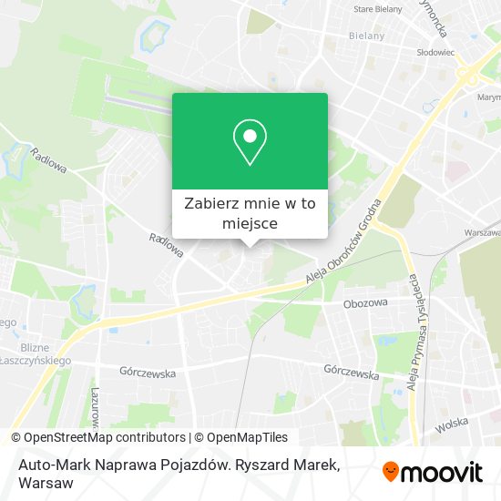 Mapa Auto-Mark Naprawa Pojazdów. Ryszard Marek