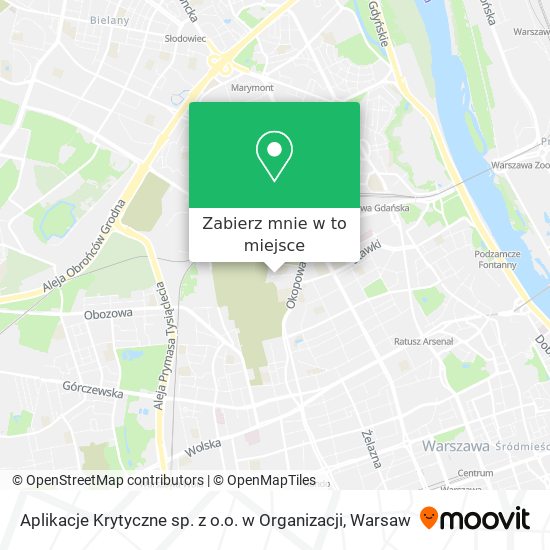 Mapa Aplikacje Krytyczne sp. z o.o. w Organizacji