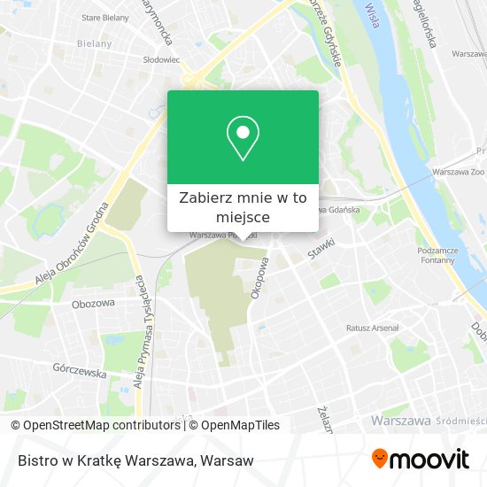 Mapa Bistro w Kratkę Warszawa