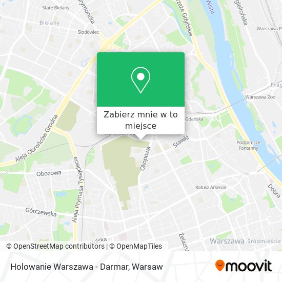 Mapa Holowanie Warszawa - Darmar