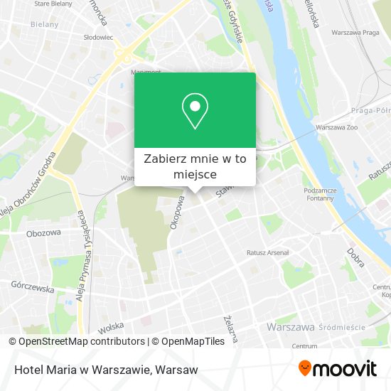 Mapa Hotel Maria w Warszawie