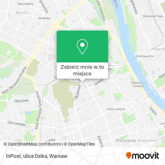 Mapa InPost, ulica Dzika