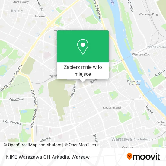Mapa NIKE Warszawa CH Arkadia