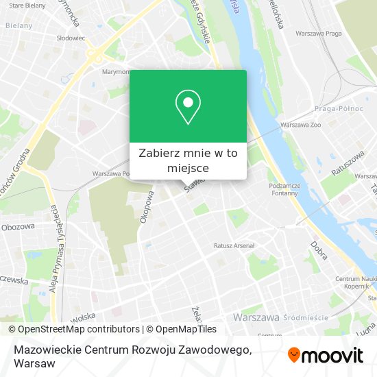 Mapa Mazowieckie Centrum Rozwoju Zawodowego