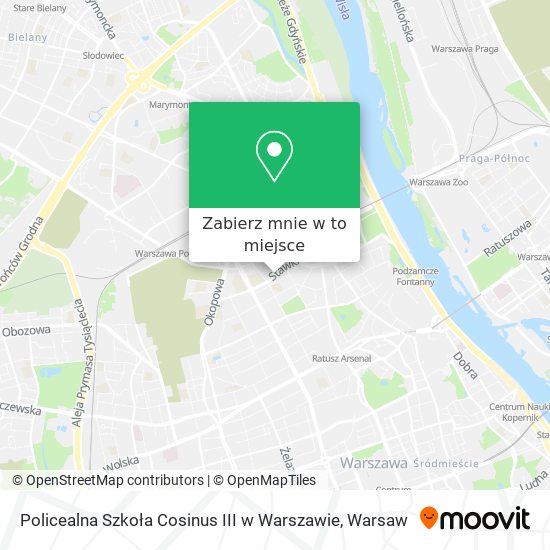 Mapa Policealna Szkoła Cosinus III w Warszawie