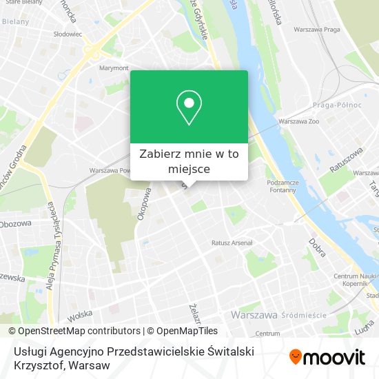 Mapa Usługi Agencyjno Przedstawicielskie Świtalski Krzysztof