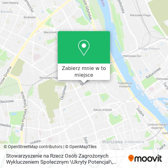 Mapa Stowarzyszenie na Rzecz Osób Zagrożonych Wykluczeniem Społecznym \Ukryty Potencjał\