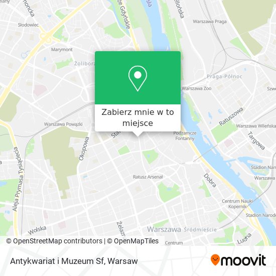 Mapa Antykwariat i Muzeum Sf