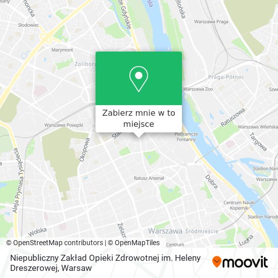 Mapa Niepubliczny Zakład Opieki Zdrowotnej im. Heleny Dreszerowej