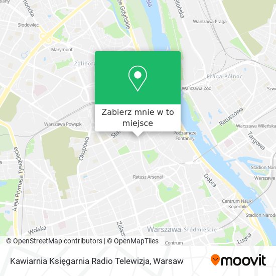 Mapa Kawiarnia Księgarnia Radio Telewizja