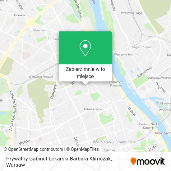 Mapa Prywatny Gabinet Lekarski Barbara Klimczak