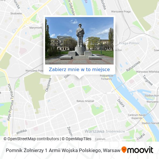 Mapa Pomnik Żołnierzy 1 Armii Wojska Polskiego