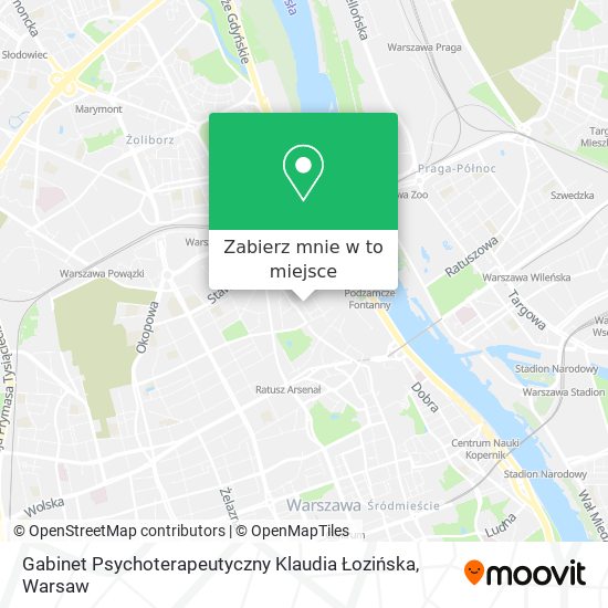 Mapa Gabinet Psychoterapeutyczny Klaudia Łozińska