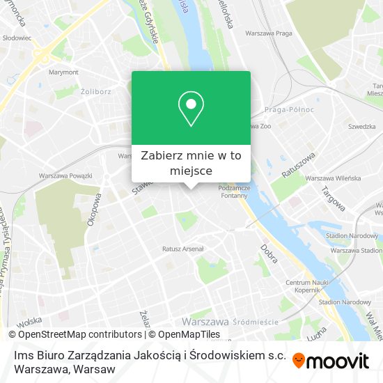 Mapa Ims Biuro Zarządzania Jakością i Środowiskiem s.c. Warszawa