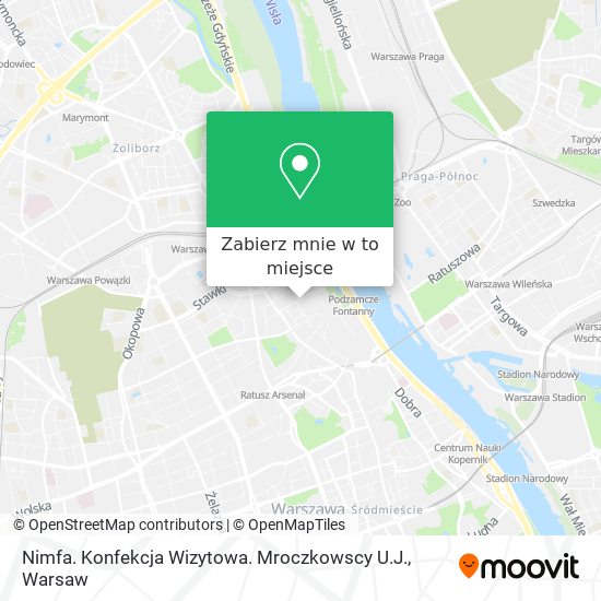 Mapa Nimfa. Konfekcja Wizytowa. Mroczkowscy U.J.