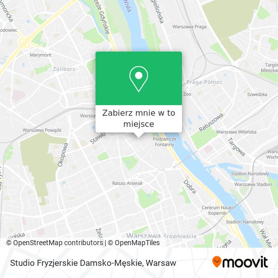 Mapa Studio Fryzjerskie Damsko-Męskie