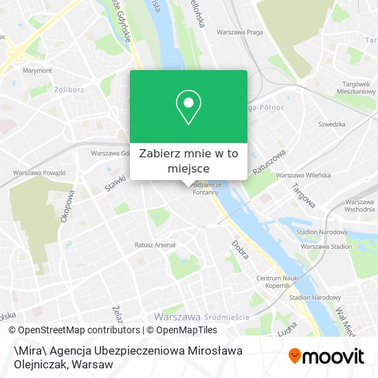 Mapa \Mira\ Agencja Ubezpieczeniowa Mirosława Olejniczak