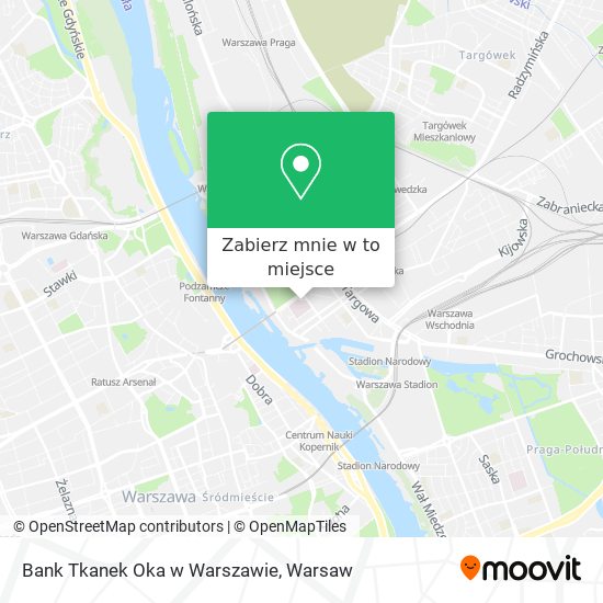 Mapa Bank Tkanek Oka w Warszawie