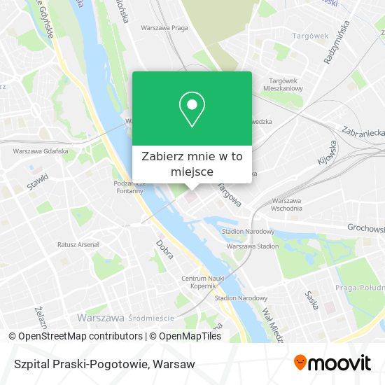 Mapa Szpital Praski-Pogotowie