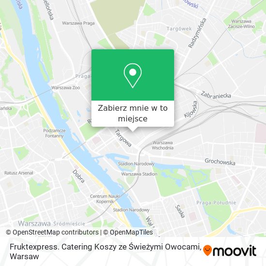 Mapa Fruktexpress. Catering Koszy ze Świeżymi Owocami