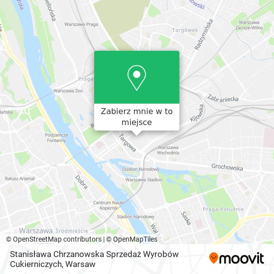 Mapa Stanisława Chrzanowska Sprzedaż Wyrobów Cukierniczych