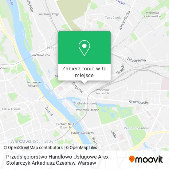 Mapa Przedsiębiorstwo Handlowo Usługowe Arex Stolarczyk Arkadiusz Czesław