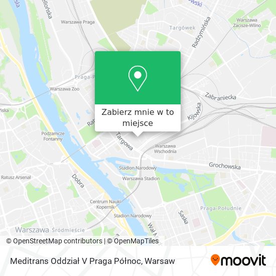 Mapa Meditrans Oddział V Praga Północ