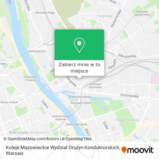 Mapa Koleje Mazowieckie Wydział Drużyn Konduktorskich