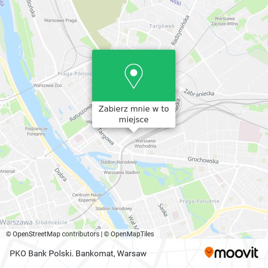 Mapa PKO Bank Polski. Bankomat