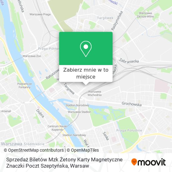 Mapa Sprzedaż Biletów Mzk Żetony Karty Magnetyczne Znaczki Poczt Szeptyńska